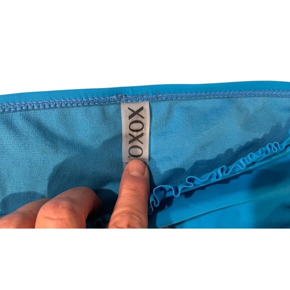 XOXO Blue Ruffled Bikini Set Size L - Picture 3 of 16